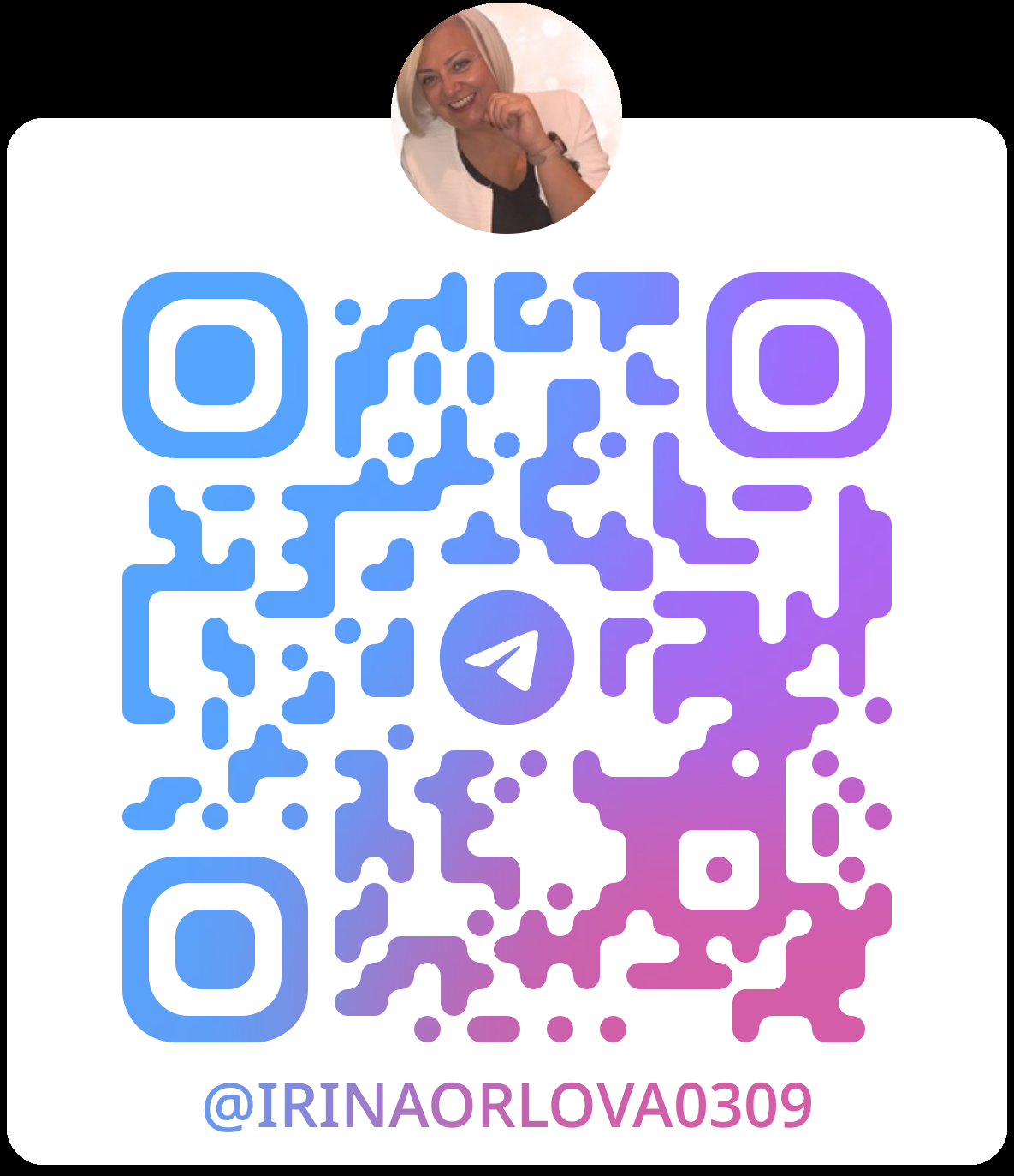 QR-код Telegram Ирины Орловой, @IrinaOrlova0309